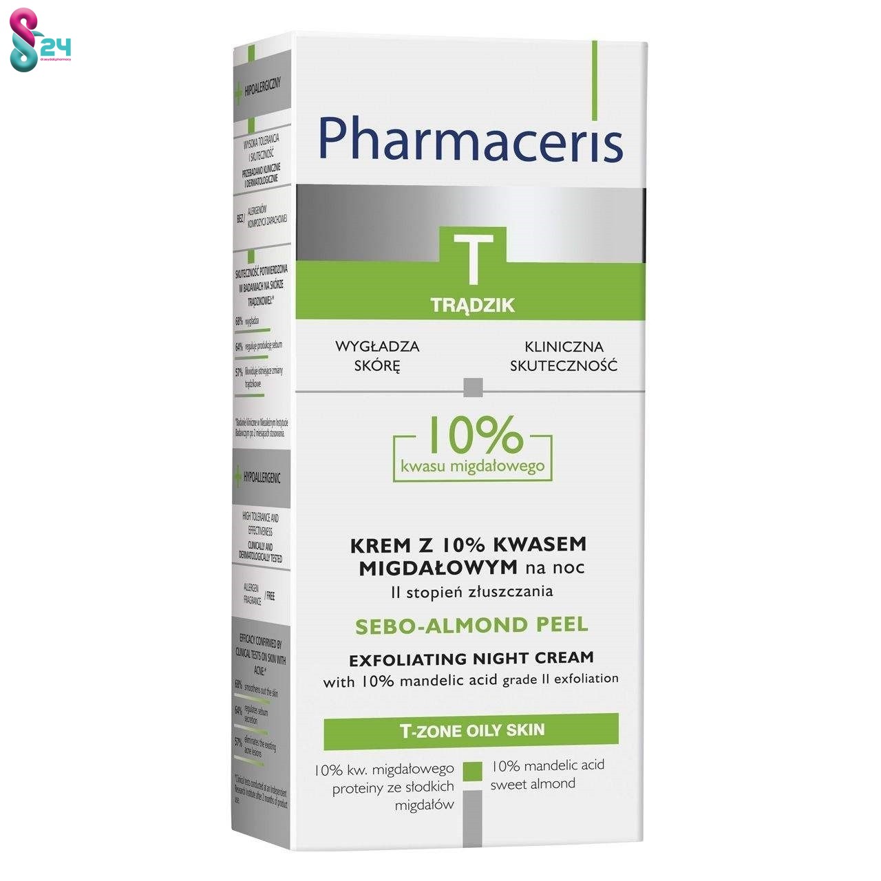 کرم شب لایه بردار ماندلیک اسید ۱۰٪ سبو آلموند پیل Pharmaceris