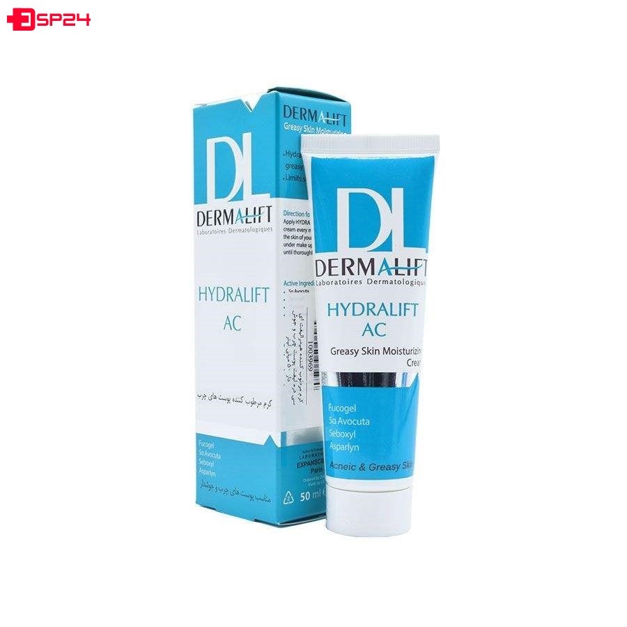 کرم مرطوب کننده پوستهای چرب درمالیفت مدل Hydralift AC Cream حجم 50 میلی لیتر