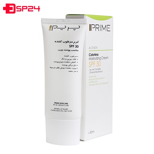 کرم مرطوب کننده آکنس پریم SPF30 مناسب پوست های چرب و مختلط ۵۰ میلی لیتر