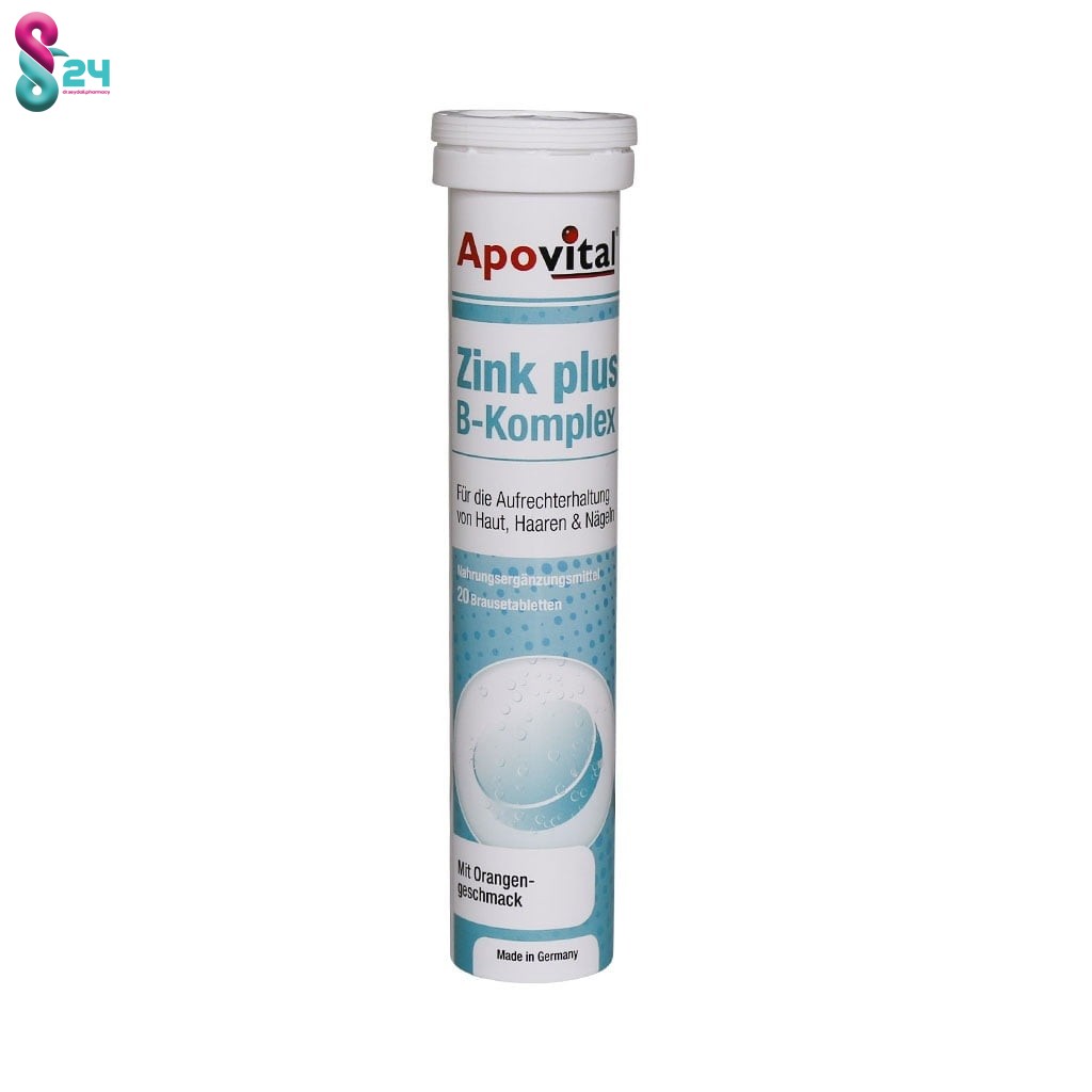 قرص جوشان زینک پلاس ب کمپلکس آپوویتال 20 عدد