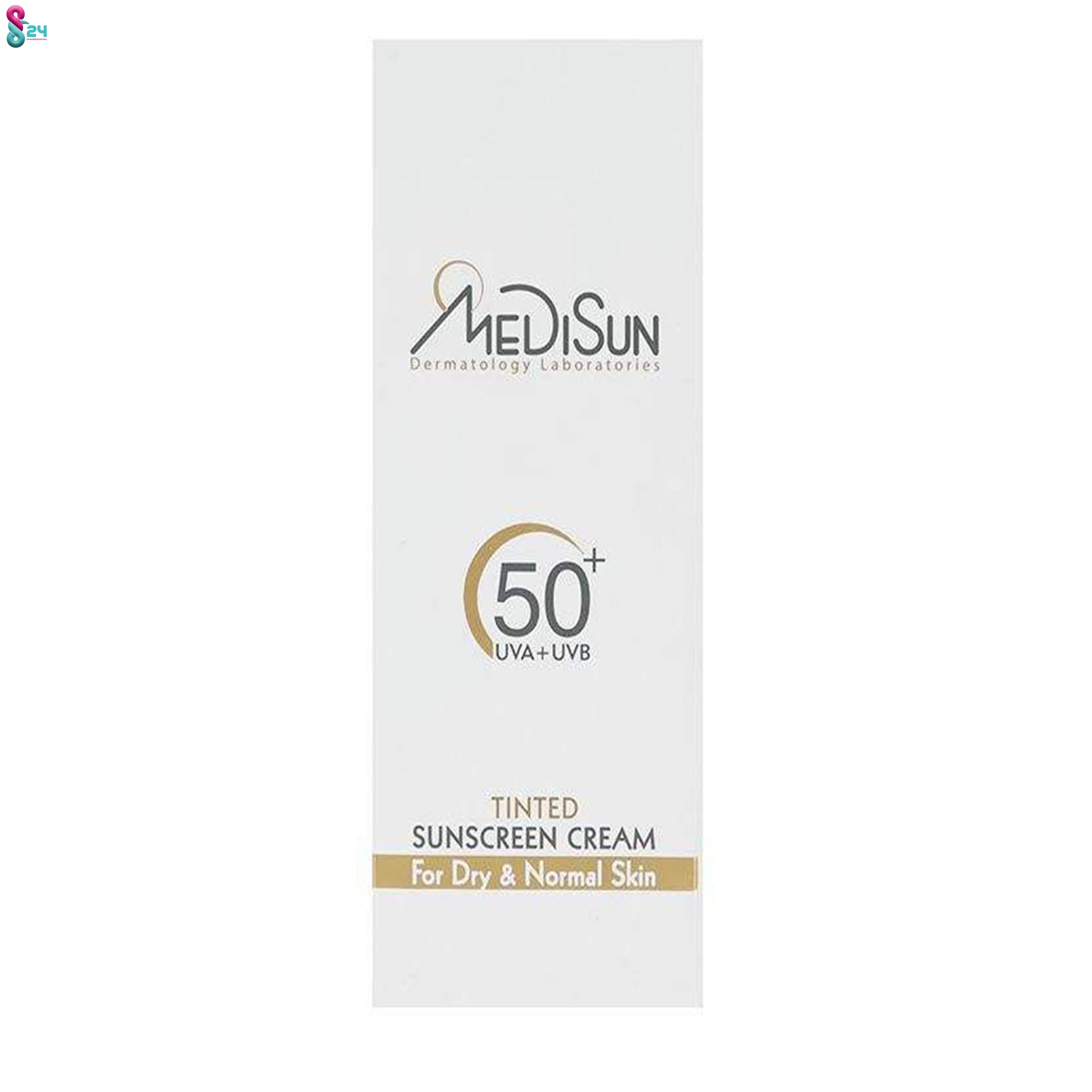 کرم ضد آفتاب رنگی تیوپی SPF50 مدیسان پوست نرمال و خشک 50 میلی لیتر