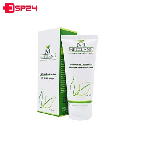 کرم مرطوب کننده قوی آمونیوم لاکتات 12%  مناسب پوست های خشک و خیلی خشک  مدیلن 50 میلی لیتر