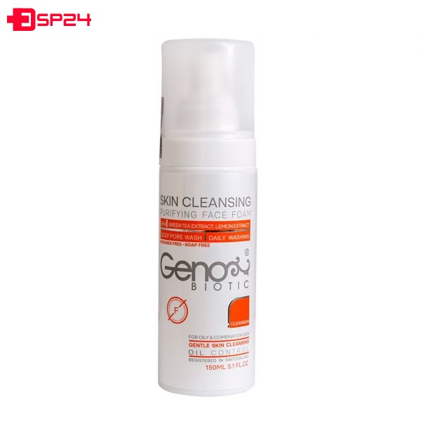 فوم شستشوی صورت ژنوبایوتیک پوست چرب و مختلط 150 میلی لیتر