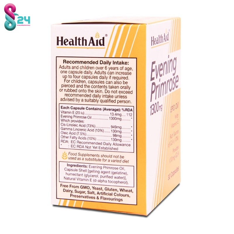 کپسول روغن گل مغربی 1300 میلی گرم هلث اید 30 عدد