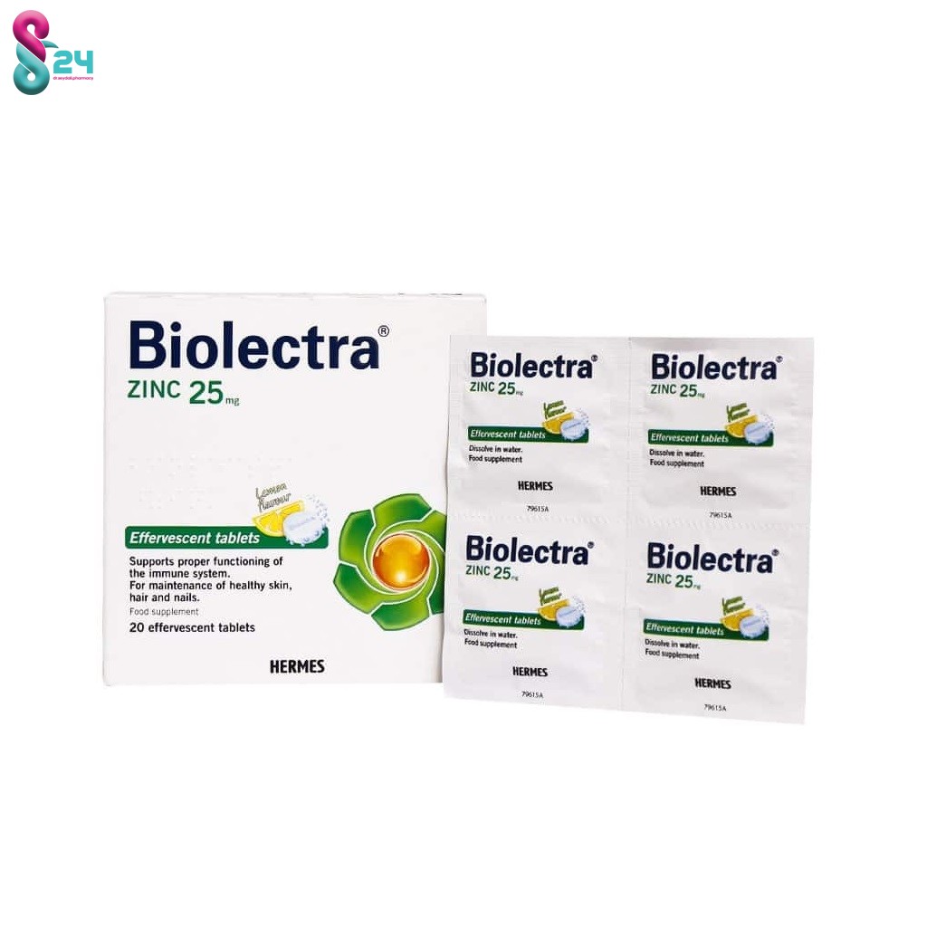 قرص جوشان زینک بایولکترا هرمس 20 عدد