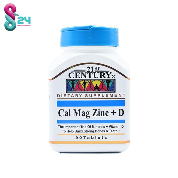 قرص کلسیم منیزیم زینک و ویتامین دی 21 سنتری 90 عدد