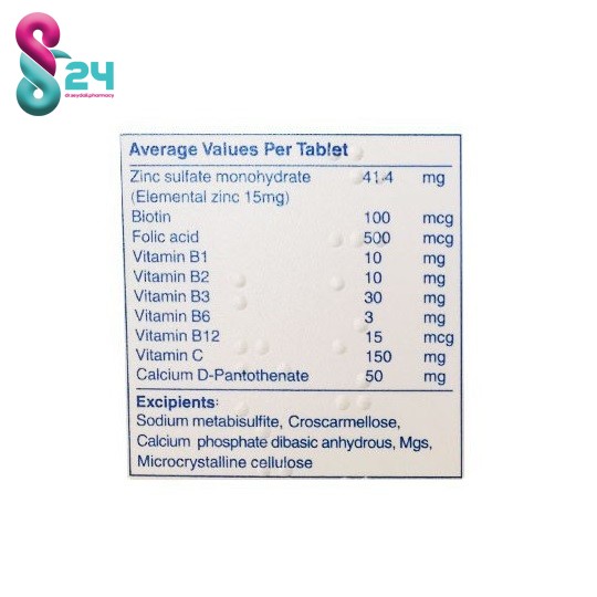 قرص یونی زینک لیبرتی سوئیس 60 عدد
