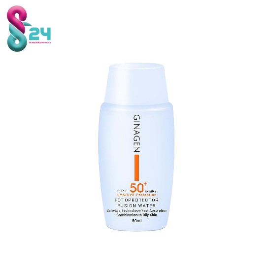 کرم ضد آفتاب بی رنگ پوست چرب ژیناژن مدل Fusion Water حجم 50 میل
