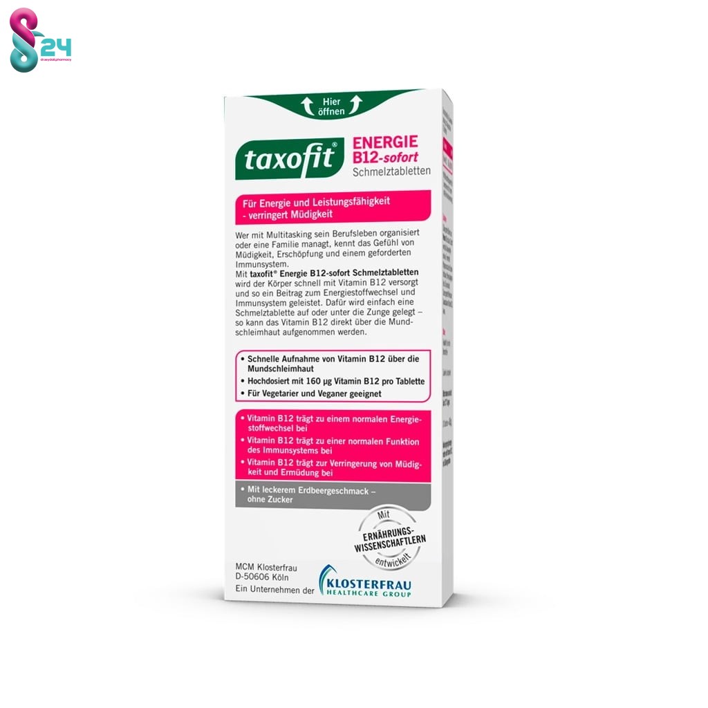 قرص زیر زبانی انرژی B12 سوفورت تاکسوفیت 30 عدد