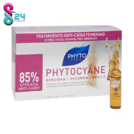 سرم تقویت کننده مو فیتو مدل phytocyane بسته 12 عدد