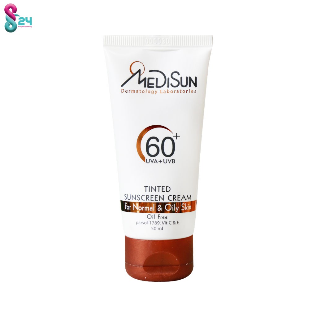 کرم ضد آفتاب بی رنگ فاقد چربی SPF60 پوست معمولی و چرب مدیسان  50 میلی لیتر