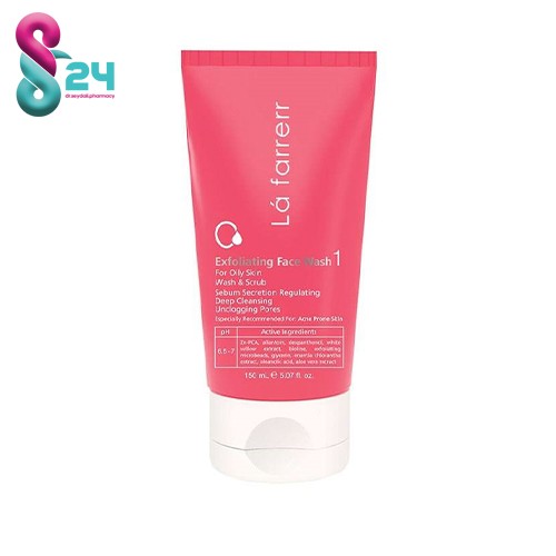 ژل شستشوی صورت با اثر لایه برداری لافارر شماره ۱ مخصوص پوست های چرب و مستعد آکنه ۱۵۰ میلی لیتر