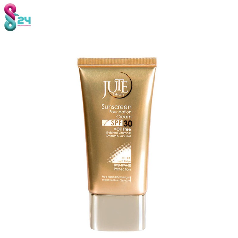 کرم پودر ژوت حاوی ضدآفتاب SPF30 مناسب پوست چرب (بژ روشن)