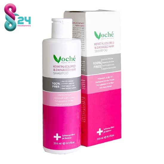 شامپو حاوی کراتین مناسب موهای رنگ شده و آسیب دیده وچه 250 میلی لیتر