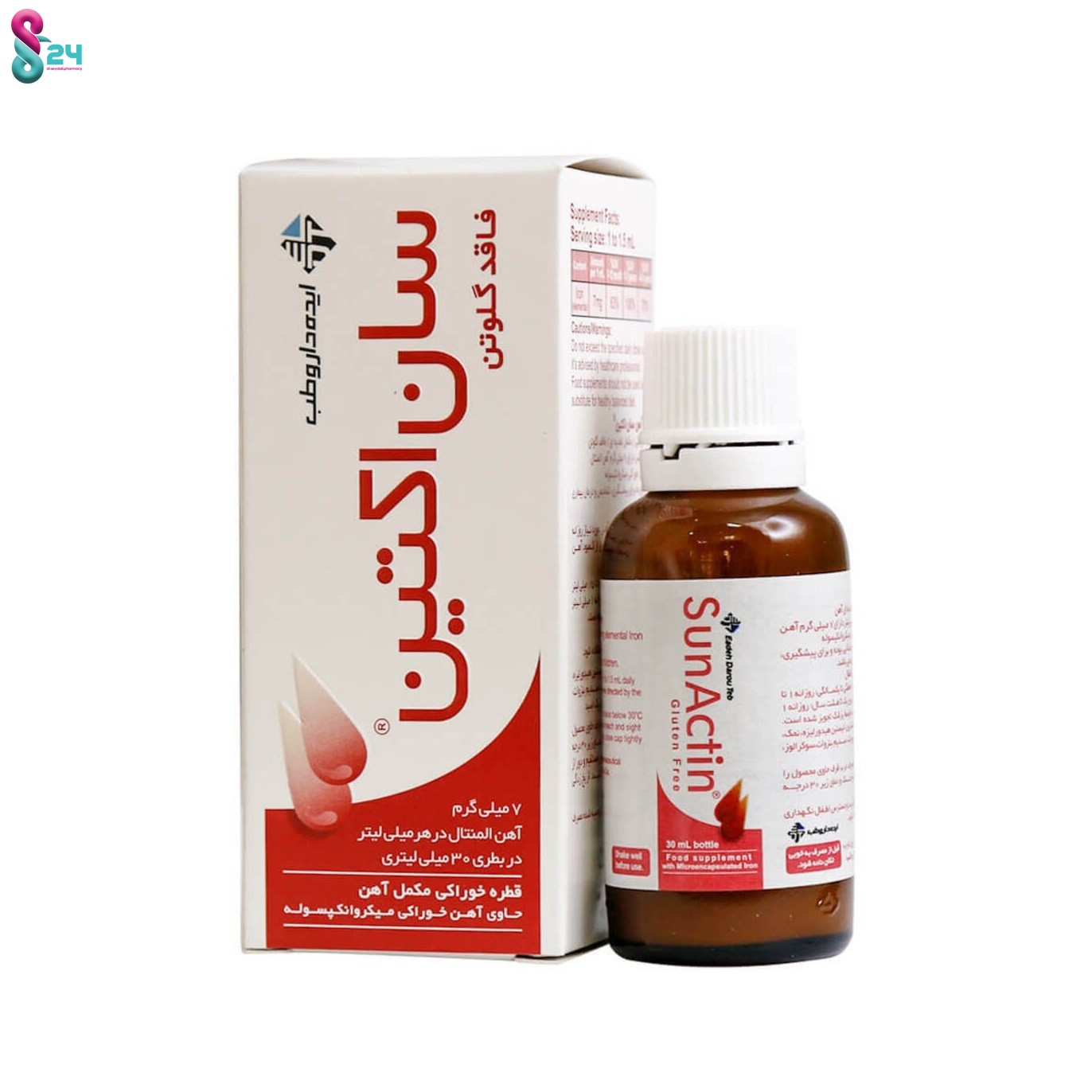قطره آهن سان اکتین ایده داروطب (فاقد گلوتن) 30 میلی لیتر