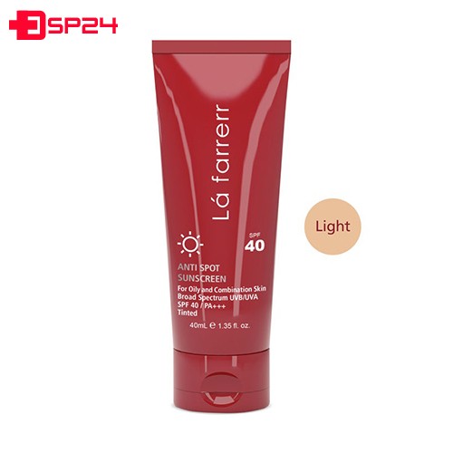 کرم ضد آفتاب رنگی SPF40 پوست چرب لافارر ضد لک 40 میلی لیتر