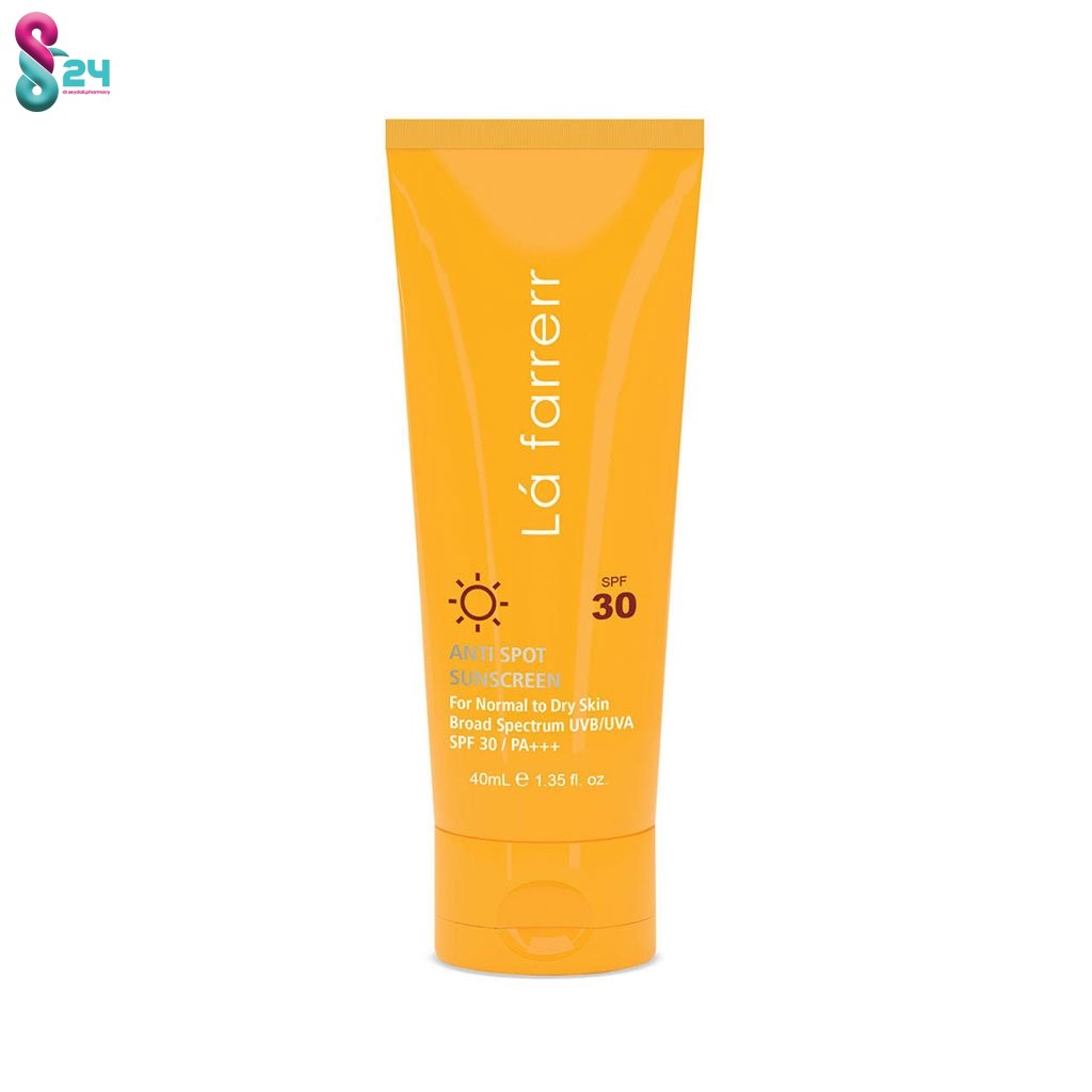 کرم ضد آفتاب SPF30 پوست خشک و معمولی لافارر ضدلک و بدون رنگ