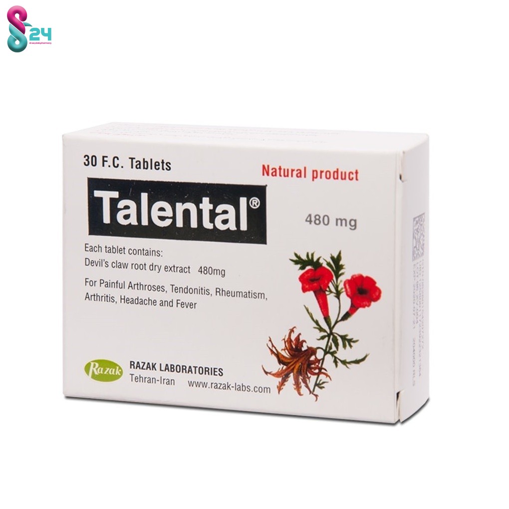 قرص روکشدار تالنتال 480 میلی گرم رازک 30 عدد