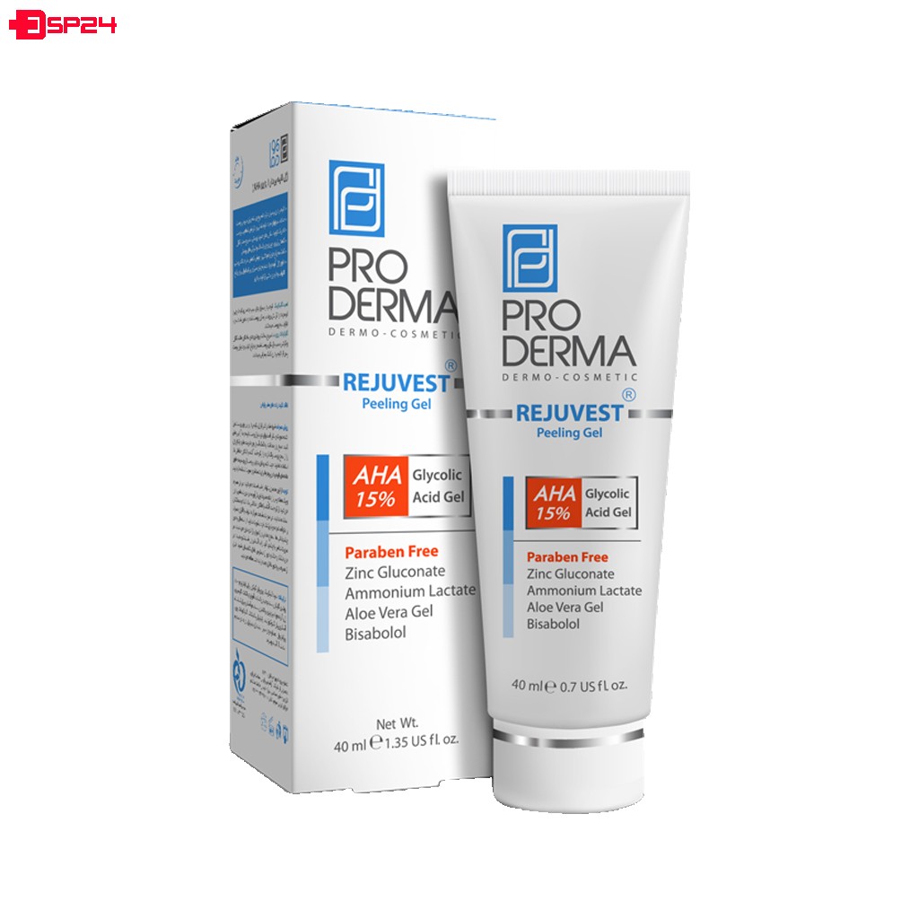 ژل لایه بردار AHA 15 درصد پرودرما مناسب انواع پوست ۴۰ میلی لیتر