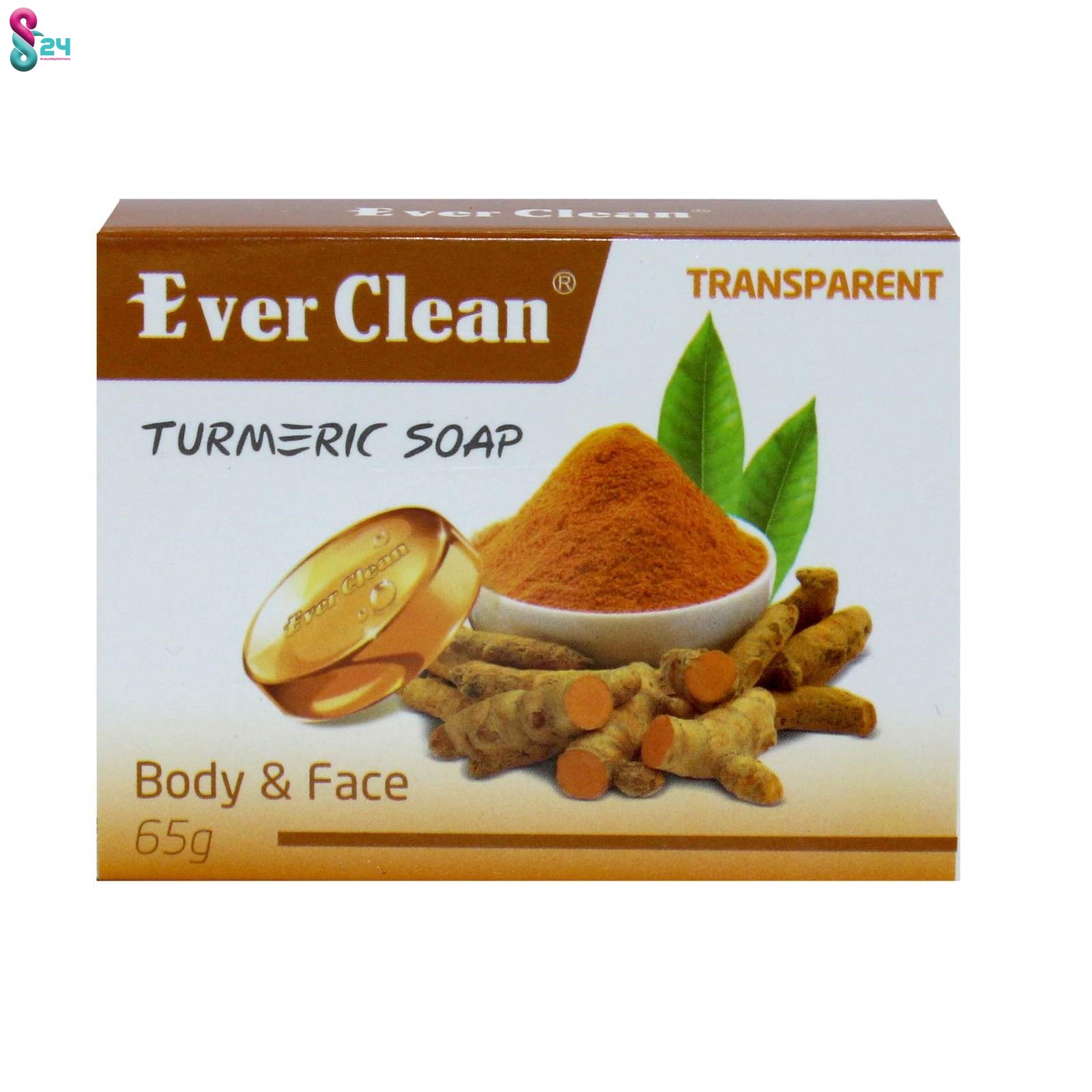 صابون اورکلین شفاف مدل زردچوبه 65 گرم