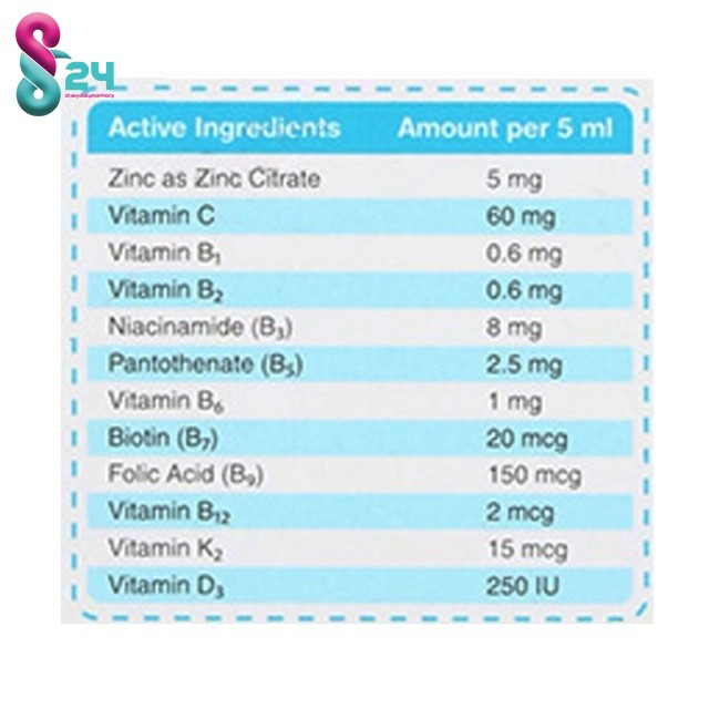 شربت زینک دکتر کیدز 300 میلی لیتر