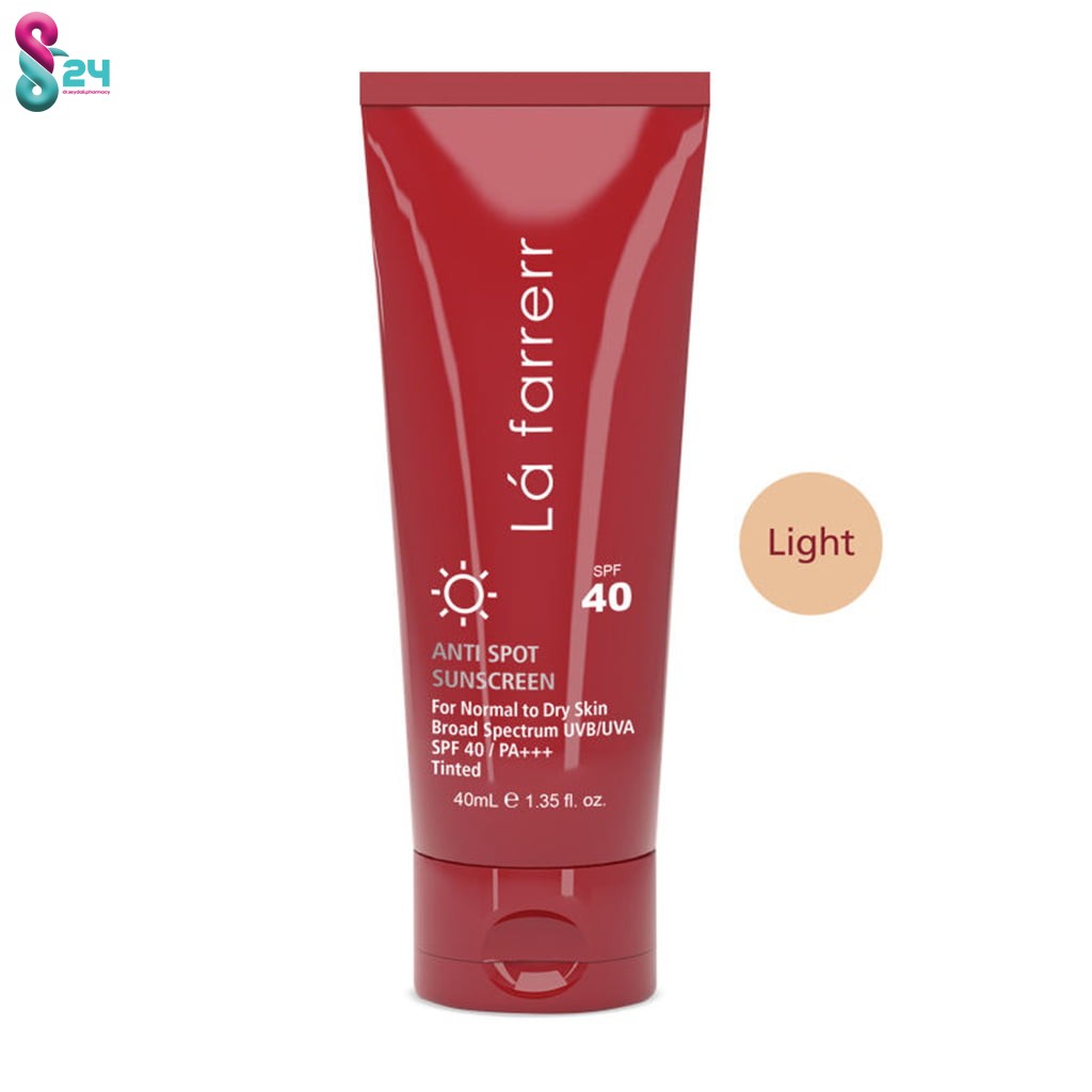 کرم ضد آفتاب SPF40 پوست خشک و معمولی لافارر بژ روشن و ضد لک
