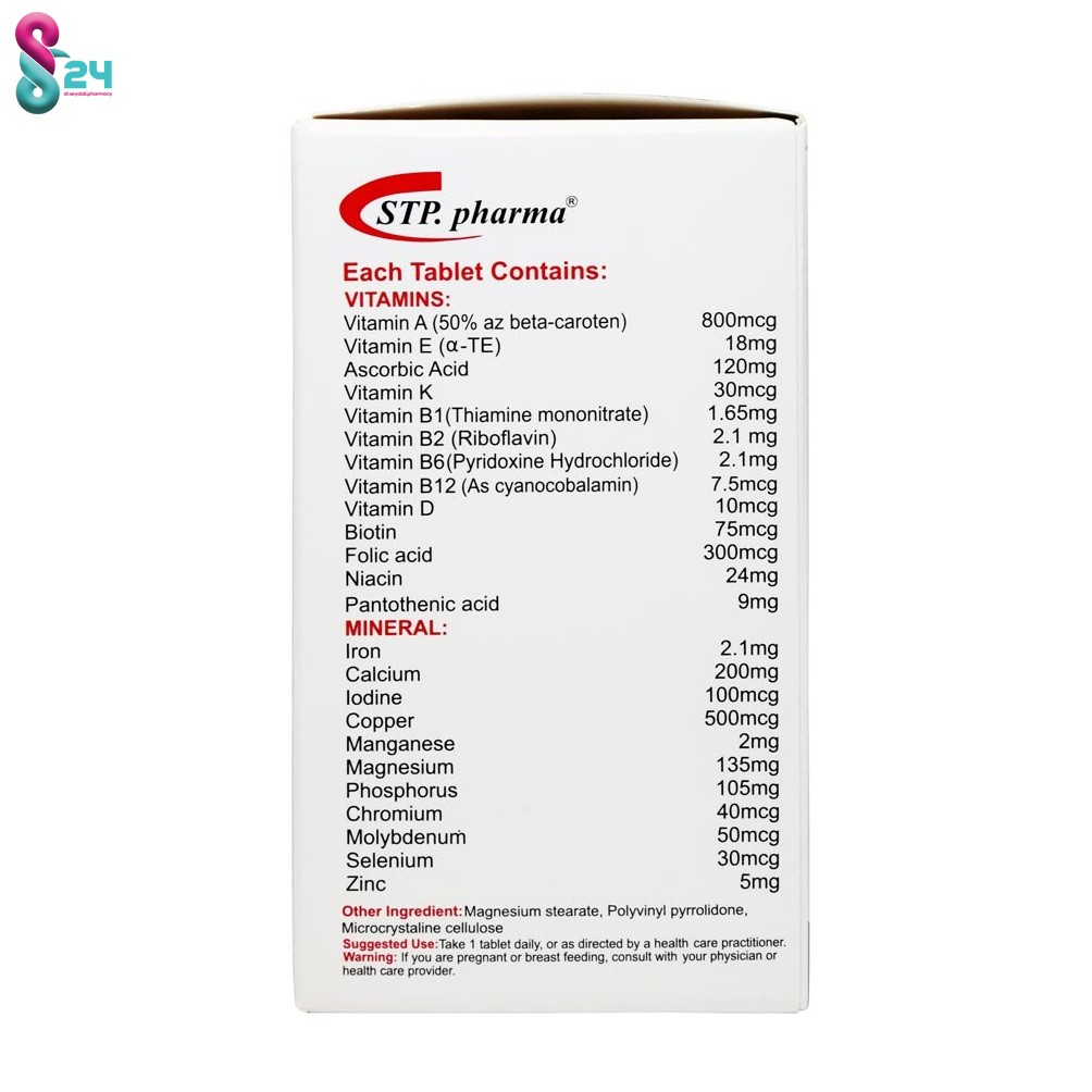 قرص مولتی ویتامین مردان بالای 50 سال STP فارما 30 عدد