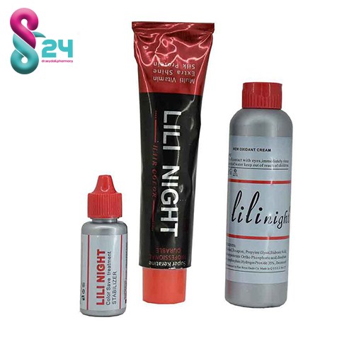 کیت رنگ مو لی لی نایت شماره G7 رنگ طلایی  120 میلی لیتر