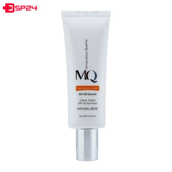 کرم ضد آفتاب رنگی ام کیو مدل NATURAL BEIGE-Normal حجم 55 میلی لیتر