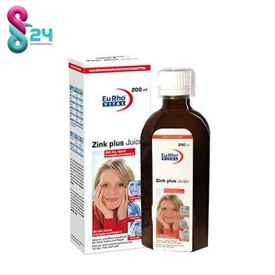 شربت زینک پلاس یورو ویتال 200 میلی لیتر
