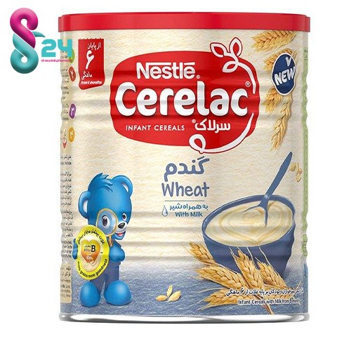 سرلاک گندم به همراه شیر نستله مناسب کودکان از پایان ۶ ماهگی ۴۰۰ گرم