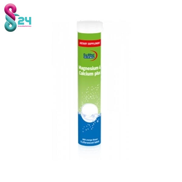 قرص جوشان منیزیم و کلسیم پلاس  یورو ویتال 13 عدد