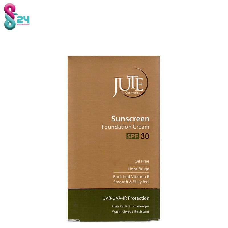 کرم پودر ژوت حاوی ضدآفتاب SPF30 مناسب پوست چرب (بژ روشن)