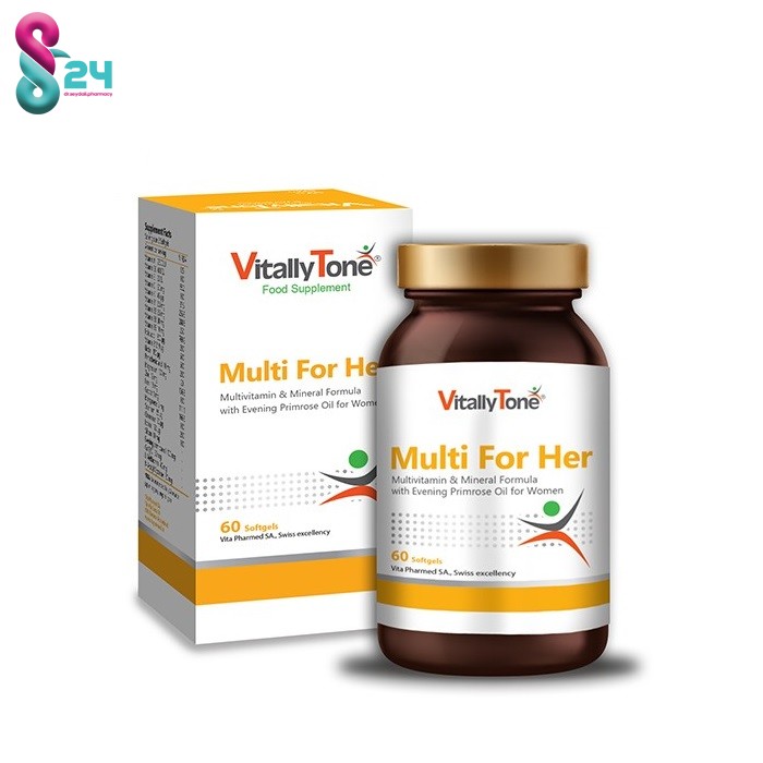 سافت ژل مولتی فور هر ویتالی تون 60 عدد